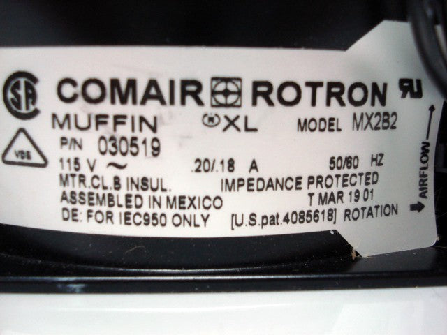 COMAIR ROTRON MX2B2 115V 0.20/0.18A fan COMAIR ROTRON MX2B2 115V 0.20/0.18A fan